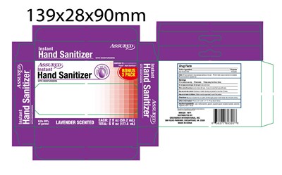 image of bottle label - hand sanitizer lavender  3pk 2oz
